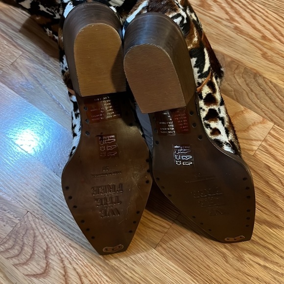 Free People Montage Hair On Ocelot Dagget Western Boots Size 8 New - Picture 10 of 15